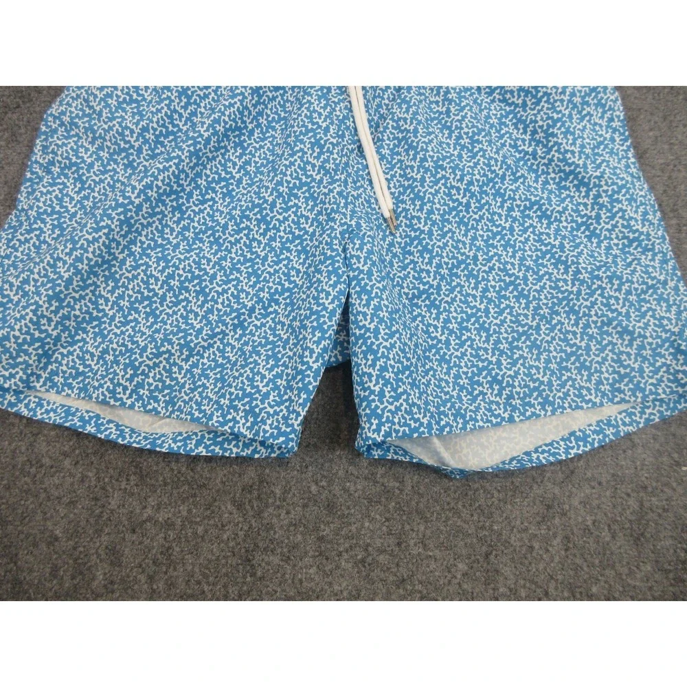 Bonobos Swim Trunks Mens 2XL Blue Abstract Print Mesh Lined Drawstring Beach